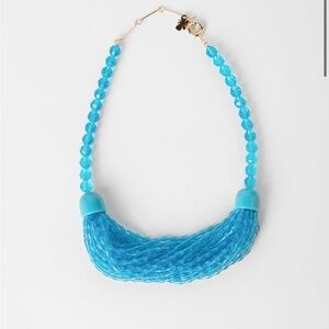 MaxMara Weekend Agro Beaded Necklace in Blue NWT